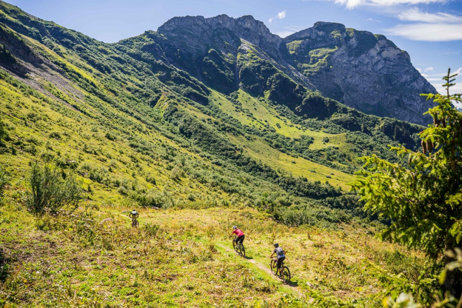 Wintersporters gaan in de zomer Mountainbiken